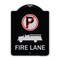 Signmission Fire Lane W/ No Parking& Graphic Heavy-Gauge Aluminum Architectural Sign, 24" x 18", BS-1824-24017 A-DES-BS-1824-24017 - alternate 1